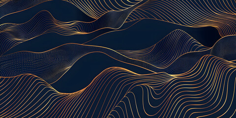 wavy luxury pattern, wave line japanese style background. Organic dynamic pattern, texture for print