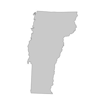 recommend clip art: United States of America, Vermont state, map borders of the USA Vermont state.
