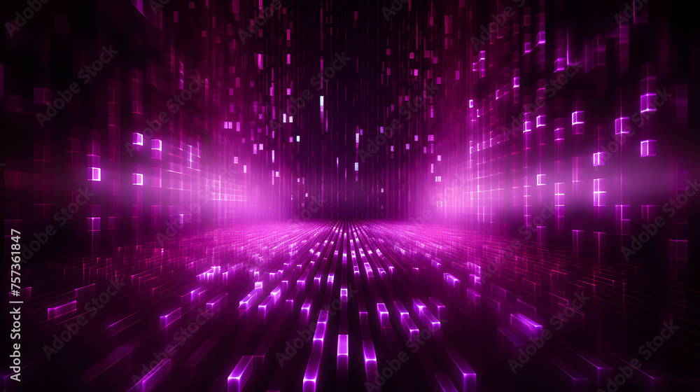 Poster binary code tech background