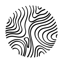 round with contour pattern