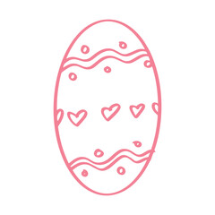 Easter egg with heart decoration