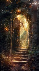 Portal to another world. Passage to a parallel world.