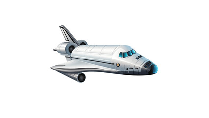 Spaceship cut out. Isolates spaceship shuttle on transparent background - obrazy, fototapety, plakaty