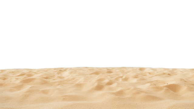 Desert dune cutout. Isolated sand dune with transparent background