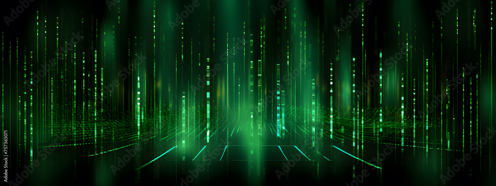 Poster binary code tech background