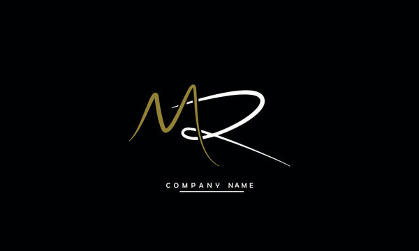 MR, RM, M, R Abstract Letters Logo Monogram