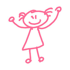 Pink cartoon girl