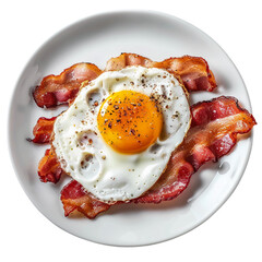 fried eggs with bacon
