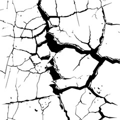 Black Cracked Wall Texture Vector