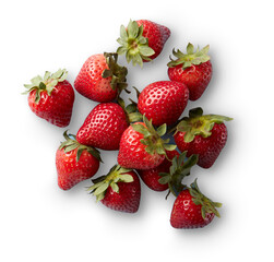 Strawberries on white