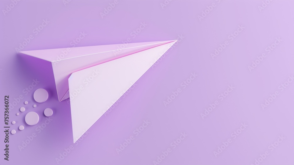 Aufkleber airplane with envelope in 3d cartoon style. letter is sent by email. social media marketing via onli