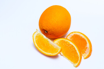 orange fruit isolated on white background