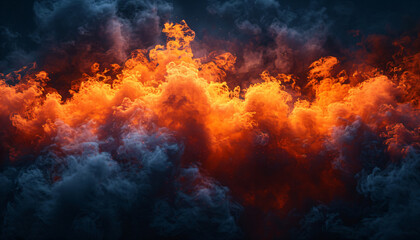 Fototapeta na wymiar apocalyptic hell fire, orange smoke texture background