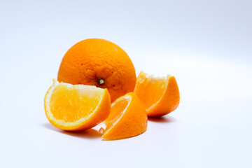 orange fruit isolated on white background