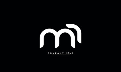 MR, RM, M, R Abstract Letters Logo Monogram