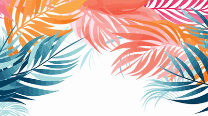 Abstract background art drawing watercolor tropics t - obrazy, fototapety, plakaty