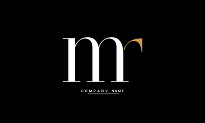 MR, RM, M, R Abstract Letters Logo Monogram