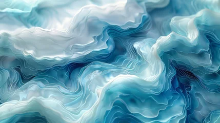 Wandaufkleber Blue monochrome tone abstract lines © bilge