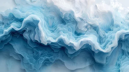 Wandaufkleber Blue monochrome tone abstract lines © bilge