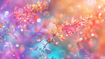 abstract pastel color background, shiny background, pastel and sweet wallpaper, beautiful plants