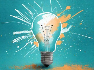 Light bulb design, innovation creative concept background. - obrazy, fototapety, plakaty