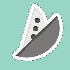 Sticker line cut Peas. related to Fruit and Vegetable symbol. simple design editable. simple illustration