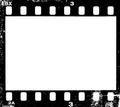 Film negative texture with a transparent background