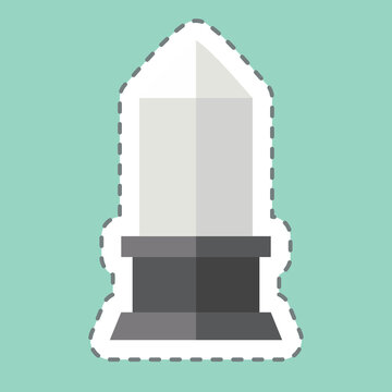 recommend clip art: Sticker line cut Place De La Concorde. related to France symbol. simple design editable. simple illustration
