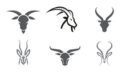 creative antelopes heads collection set logo vector design icons symbol illustration	
 - obrazy, fototapety, plakaty