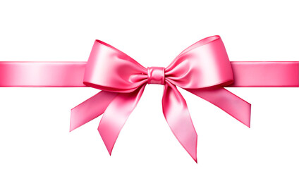 pink bow for decoration isolated
