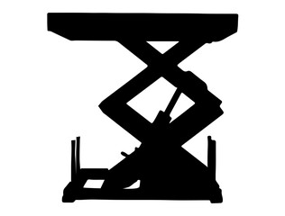 Lifting jack silhouette vector art