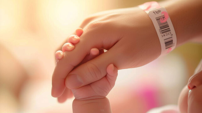 close-up of a newborn's hand cradled gently by an adult's hands, symbolizing care and the beginning of life.
