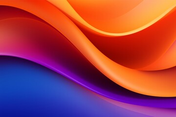 Orange to Purple to Indigo abstract fluid gradient design, curved wave in motion background for banner, wallpaper, poster, template, flier and cover