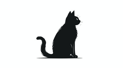 cat silhouette side view 