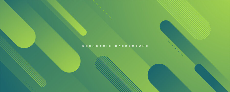 Abstract dynamic green background diagonal geometric shape design vector