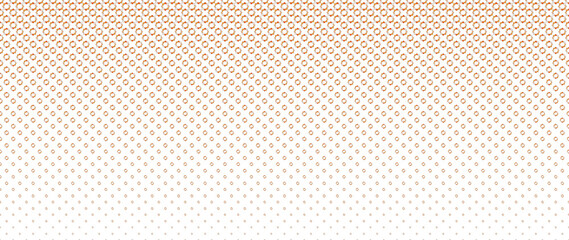 Blended orange flower on white for pattern and background, halftone effect.