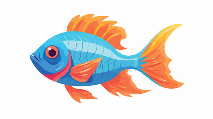 illustration of a fish flat