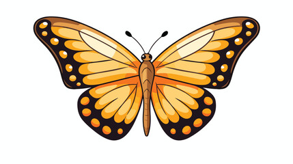 Butterfly Character with cute smile