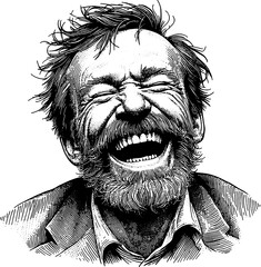 Laughing Man Portrait  