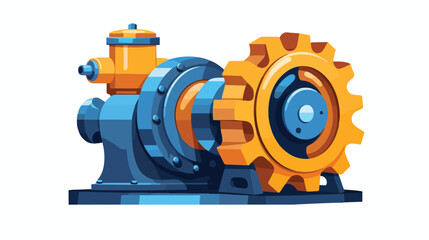 Water pump engine icon cartoon vector