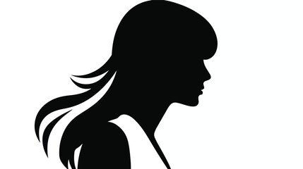 Woman profile pictogram 