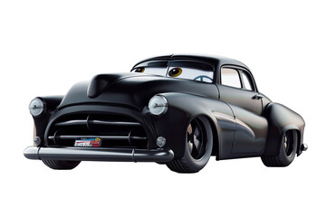  3D cartoon Character Black car