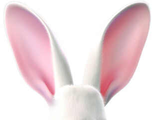 PNG White Easter Rabbit Ears. Bunny Ears Isolated - 757381289