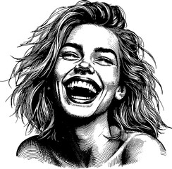 Laughing Woman Portrait 
