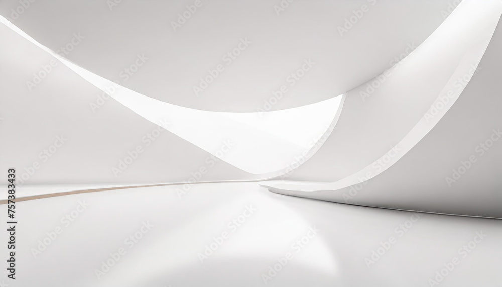Aufkleber white studio room template on empty background with modern concept. product display backdrops for de