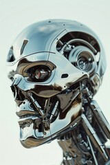 Futuristic robotic art with sleek