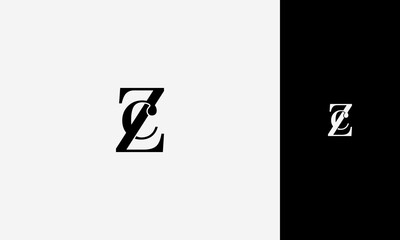initial letter cZ or  Zc lowercase joined uppercase,logo vektor design - obrazy, fototapety, plakaty