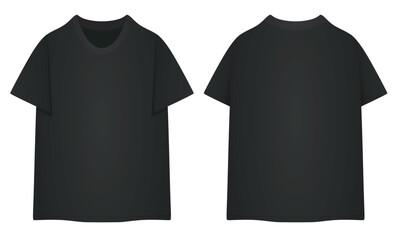Black t shirt. vector illustration