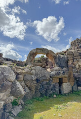 nuraghe barumini - su nuraxi nuragic complex su nuraxi in barumini in central sardinia