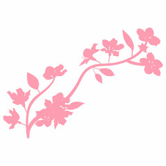 Sakura branch with flowers decoration.